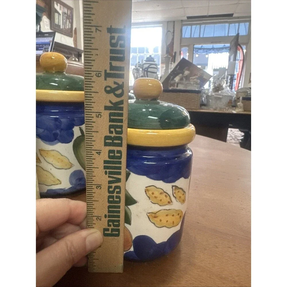 Vintage Kitchen Cannisters 1980 Set of 5 GEI Vegetables Great Condition